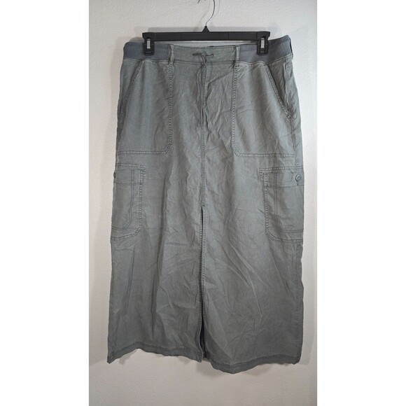 American Eagle Outfitters Dresses & Skirts - American Eagle Cargo Maxi Skirt Womens Size 18 Gray Utility Stretch y2k BA